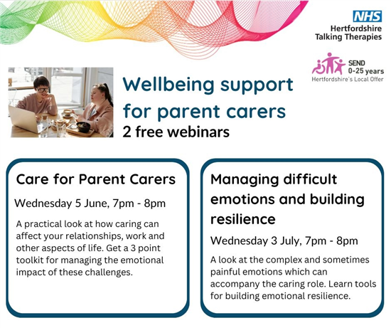 Care for carers webinars