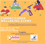 Parent/carer wellbeing event poster