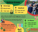 Autism HErtfordshire walking groups flyer