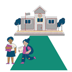 children outside school